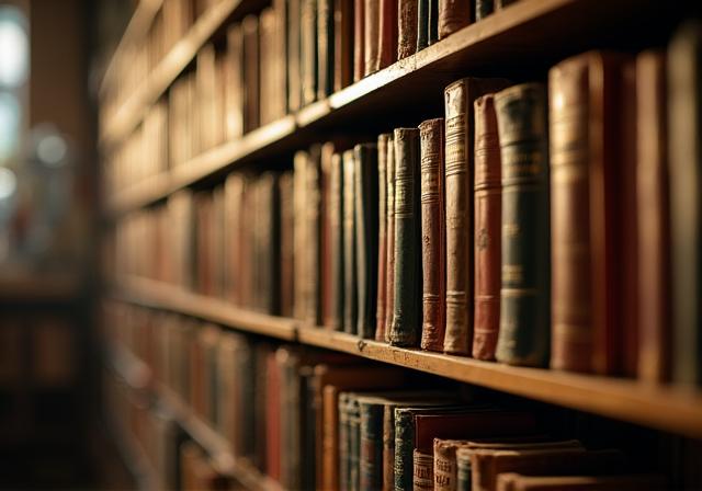 神保町の書棚に並ぶミステリーと哲学の古書